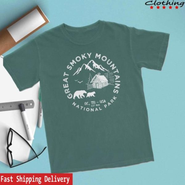 The National Park Store Merch Great Smoky Mountains National Park Comfort Colors T Shirt