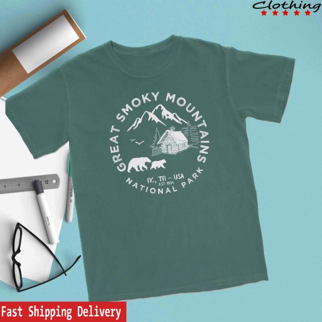 kenny the national park store store merch great smoky mountains national park comfort colors t shirt w
