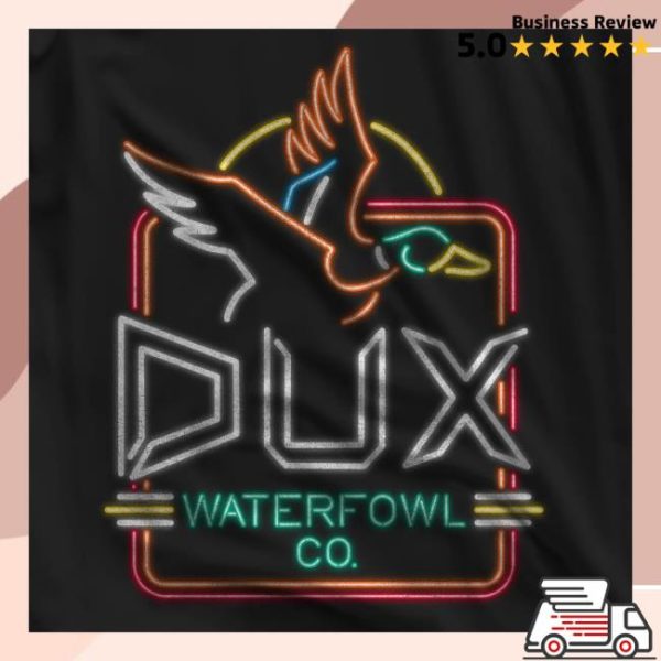 Duxbux Store Merch Dux Neon Sign Tshirt
