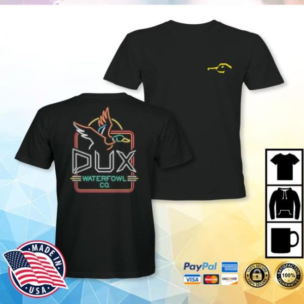Duxbux Store Merch Dux Neon Sign Tshirt