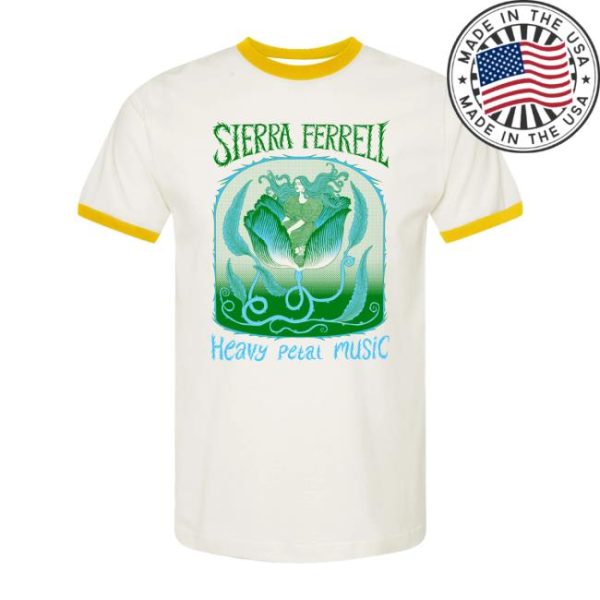 Sierra Ferrell Store Merch Heavy Petal Yellow Ringer Shirt