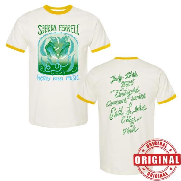Sierra Ferrell Store Merch Heavy Petal Yellow Ringer Shirt
