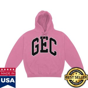 100 Gecs Merch Store Shop Varsity Pink Hoodie
