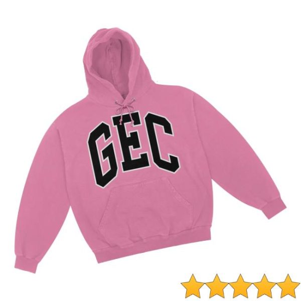100 Gecs Merch Store Shop Varsity Pink Hoodie