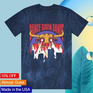 Dance Gavin Dance Merch Store Shop Gavinzilla Mineral Navy Wash T-Shirt