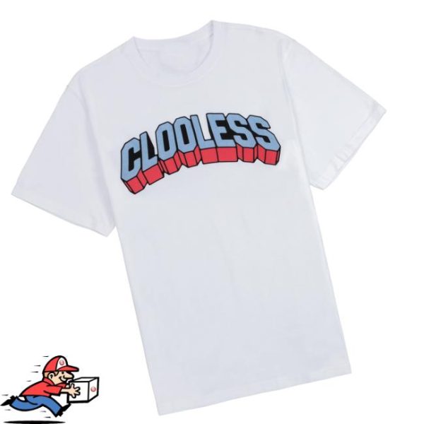 Clooless Store Merch Block Party Oversized White Tee