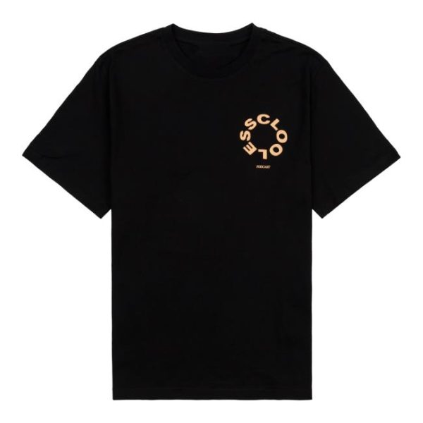 Clooless Store Merch Static Thoughts Oversized Black Tee