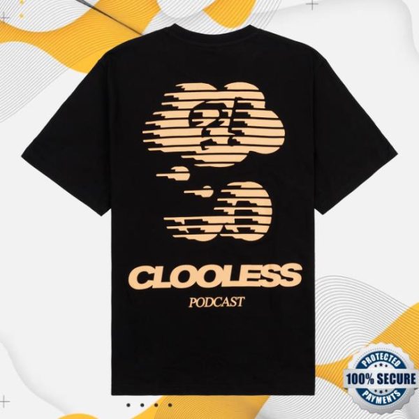 Clooless Store Merch Static Thoughts Oversized Black Tee