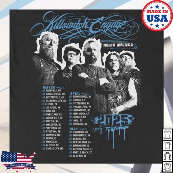 Killswitch Engage Store Merch Wires 2025 Tour T-Shirt
