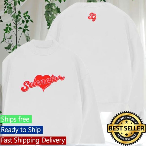 Selena Gomez Store Merch Selenator White Heart Crewneck