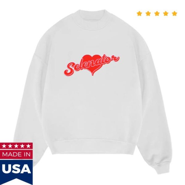 Selena Gomez Store Merch Selenator White Heart Crewneck