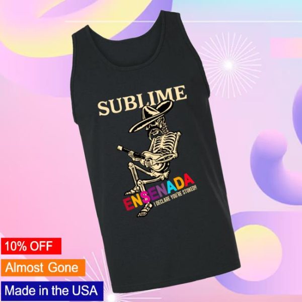 Sublimelbc Store Merch Ensenada Skeleton Black Tank