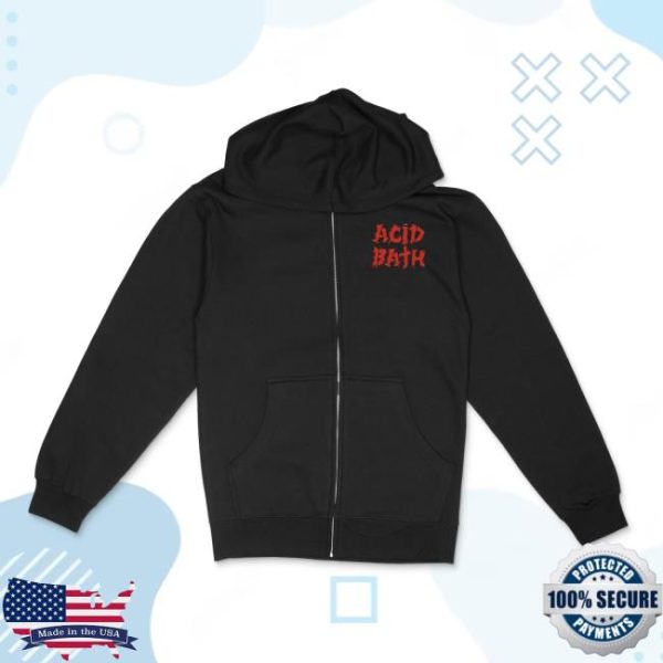 Acid Bath Official Store Merch Alligator Zip Up Hoodie