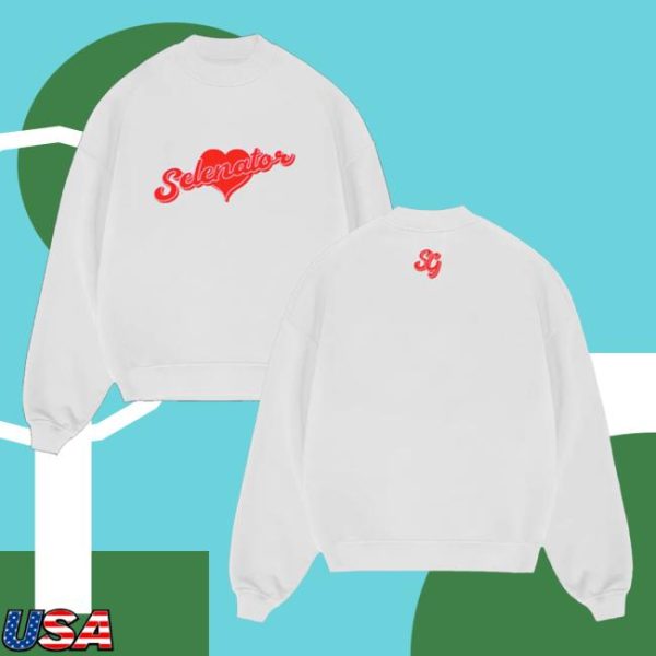 Selena Gomez Official Store Merch Shop Selenator White Heart Crewneck