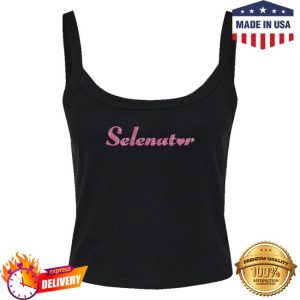Selena Gomez Official Store Merch Shop Selenator Script Pink Glitter Tank