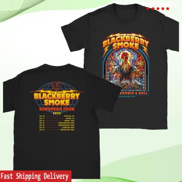Blackberry Smoke Store Merch 2025 European Tour Tee