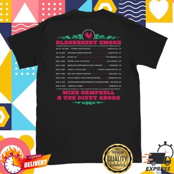 Blackberry Smoke Store Merch Blackberry Smoke Mike Campbell Tour Tee