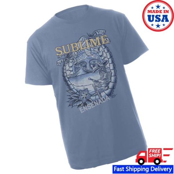 Sublime Store Merch Shop Ensenada Crest T-Shirt Light Blue