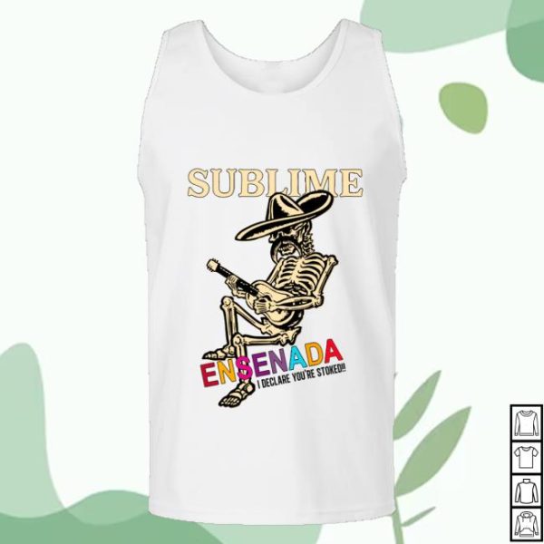 Sublime Store Merch Shop Ensenada Skeleton Tank White