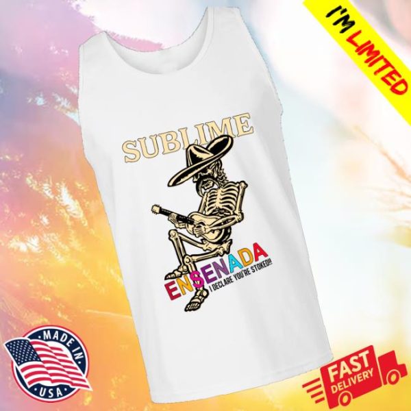 Sublime Store Merch Shop Ensenada Skeleton Tank White