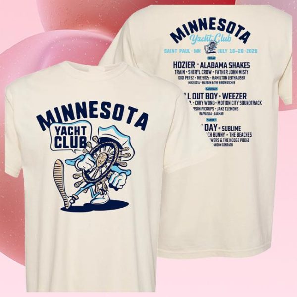 Minnesota Yacht Club Festival Store Merch 2025 Wheel Lineup Tee