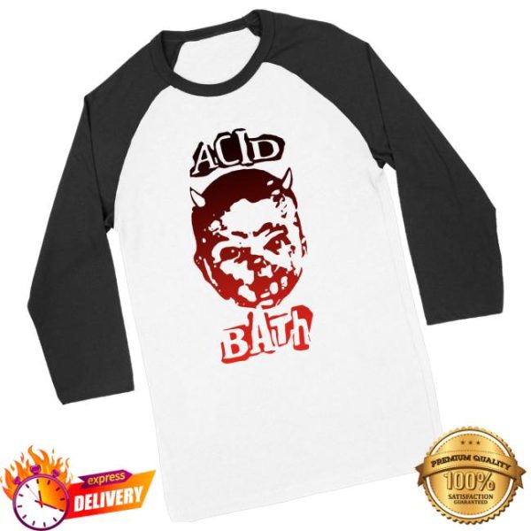Acid Bath Official Merch Store Shop Devil Baby Baseball Tee