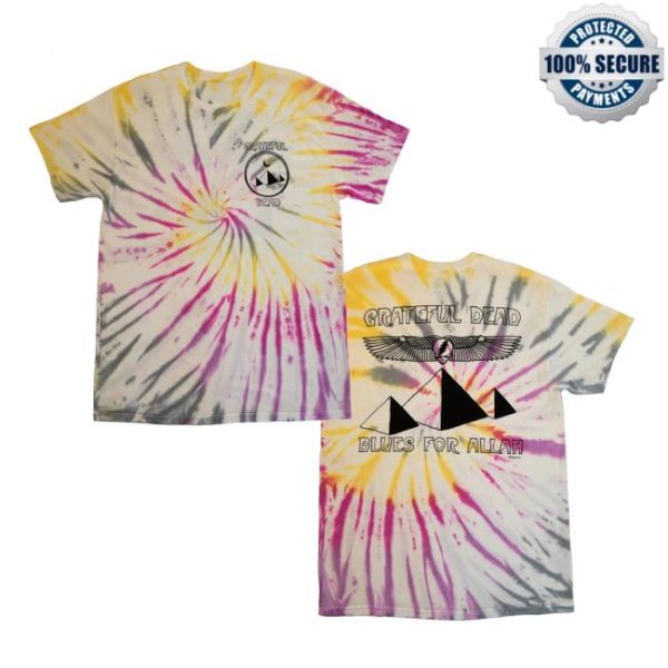 Grateful Dead Merch Store Shop Blues For Allah Custom Tie-Dye T-Shirt