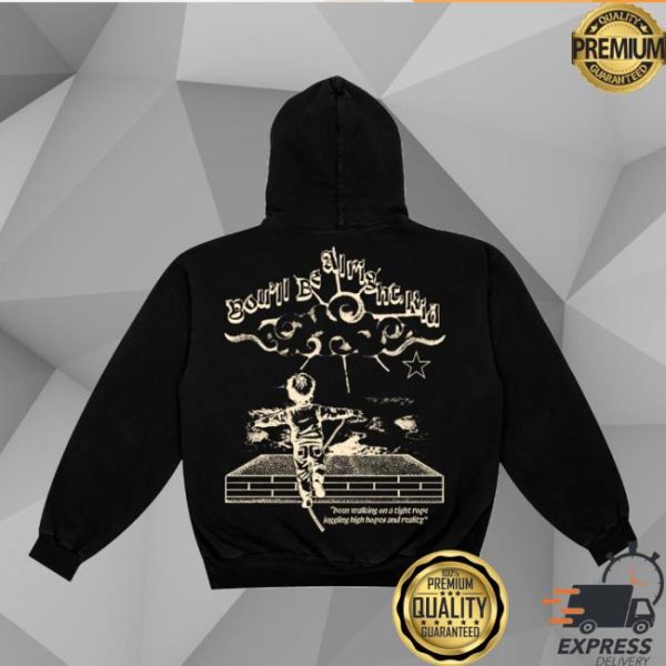 Alex Warren Official Merch Store Shop You’ll Be Alright Kid Black Zip-Up Hoodie