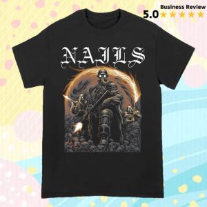 Allinmerch Store Shop Nails Flamethrower Tee