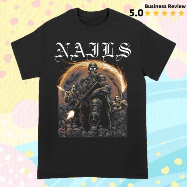 Allinmerch Store Shop Nails Flamethrower Tee