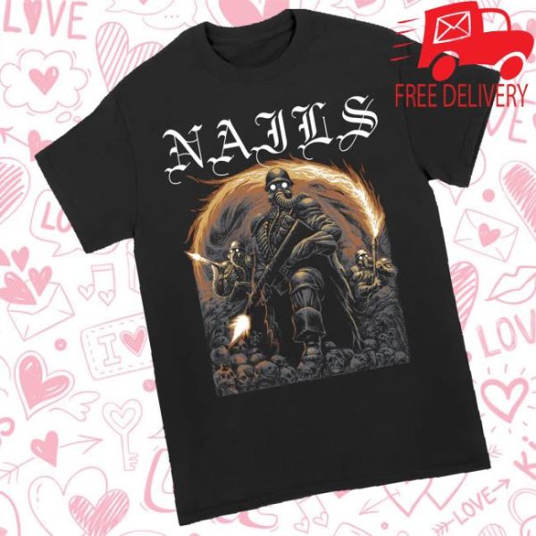 Allinmerch Store Shop Nails Flamethrower Tee