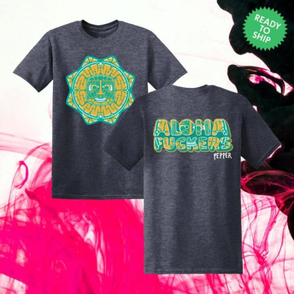 Pepper Merch Store Shop Mayan Sun Grey Tee
