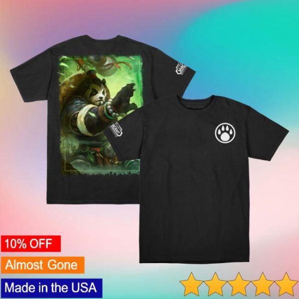 Blizzard Gear Merch Store Shop World Of Warcraft Mists Of Pandaria Pandaren Black T-Shirt