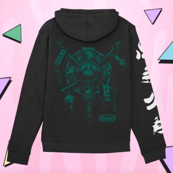 Blizzard Gear Merch Store Shop World Of Warcraft Mists Of Pandaria Pandaren Crest Black Pullover Hoodie