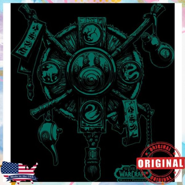 Blizzard Gear Merch Store Shop World Of Warcraft Mists Of Pandaria Pandaren Crest Black Pullover Hoodie