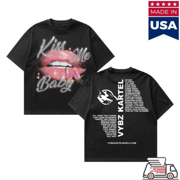 Vybz Kartel World Merch Store Shop Kiss Me Baby Shirt