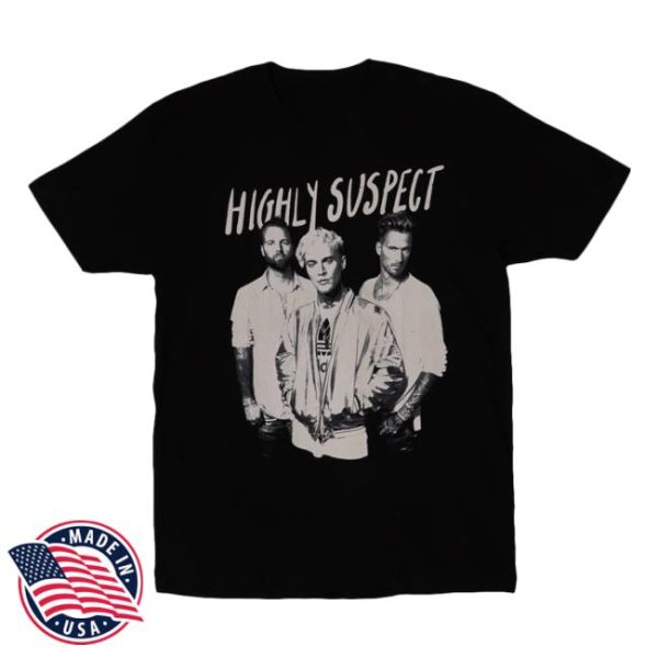 Highly Suspect Store Merch Three-Piece Black T-Shirt