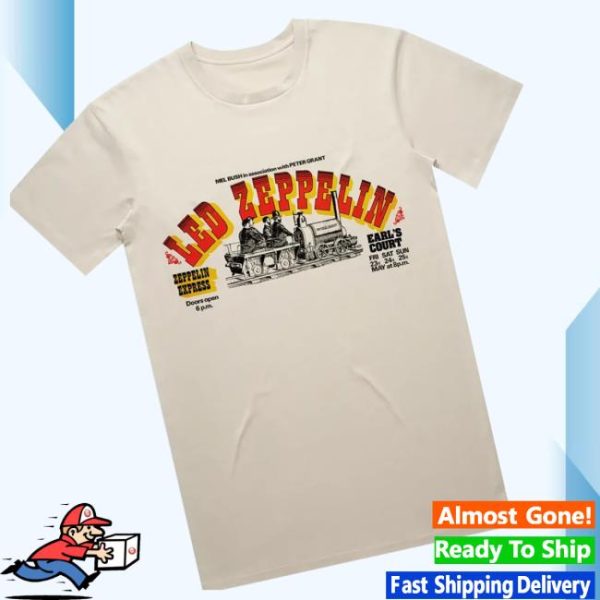 Led Zeppelin Store Merch Zeppelin Express Poster Bone Tee