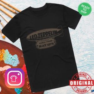 Led Zeppelin Store Merch Earl’s Court 75 Blimp Black Tee