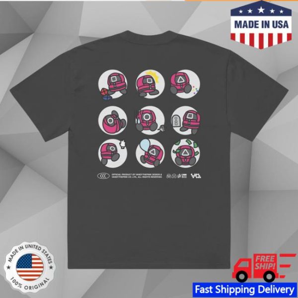 Netflix Store Merch Squid Game X Vandythepink Guards Oversized Faded T-Shirt