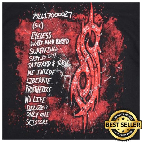 Slipknot Merch Store Self-Titled Tracklist T-Shirt