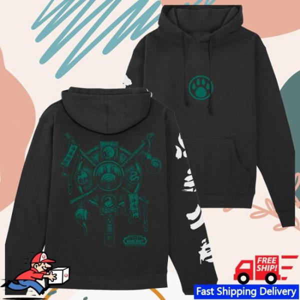 Blizzard Store Merch Mists Of Pandaria Pandaren Crest Black Pullover Hoodie