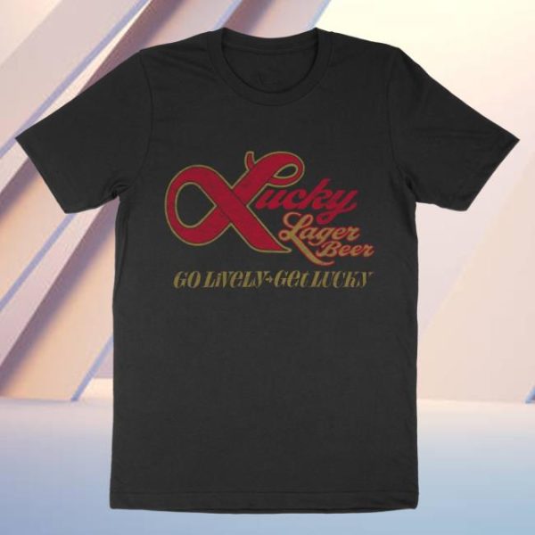 Streaker Sports Store Merch Lucky Lager Vintage Logo Tee
