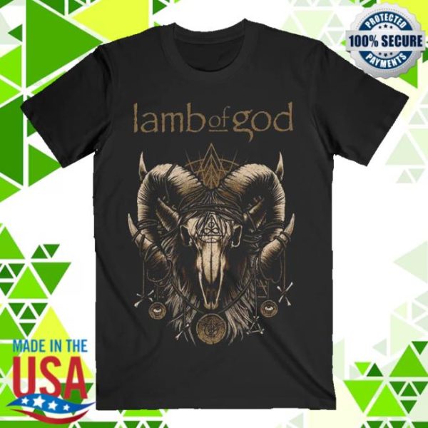 Lamb Of God Store Merch Shop Ram Skull Black Tee
