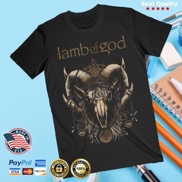 Lamb Of God Store Merch Shop Ram Skull Black Tee