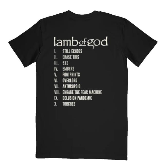 Lamb Of God Store Merch Shop Sturm Und Drang Tracklist Vintage Tee - Newest Fashion Trends