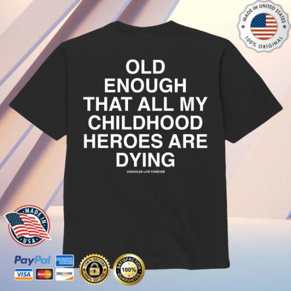 Lindafinegold Merch Store Shop Childhood Heros – Black T-Shirt