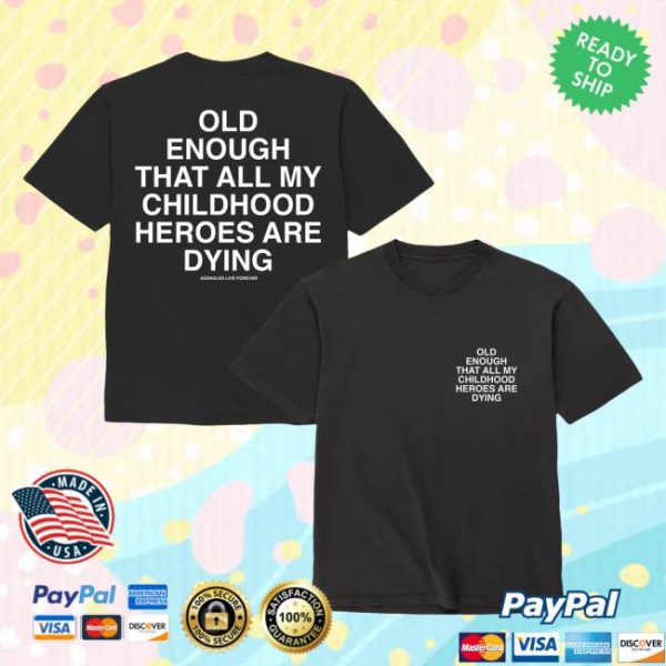 Lindafinegold Merch Store Shop Childhood Heros – Black T-Shirt