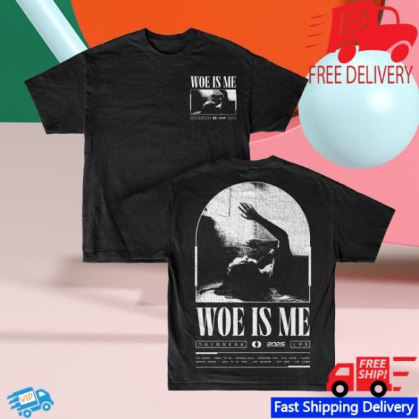 Merchnow Store Merch Woe, Is Me Lp3 Black T-Shirt
