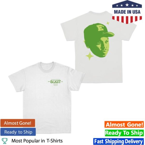 Blxst Store Merch Green Face White Tee